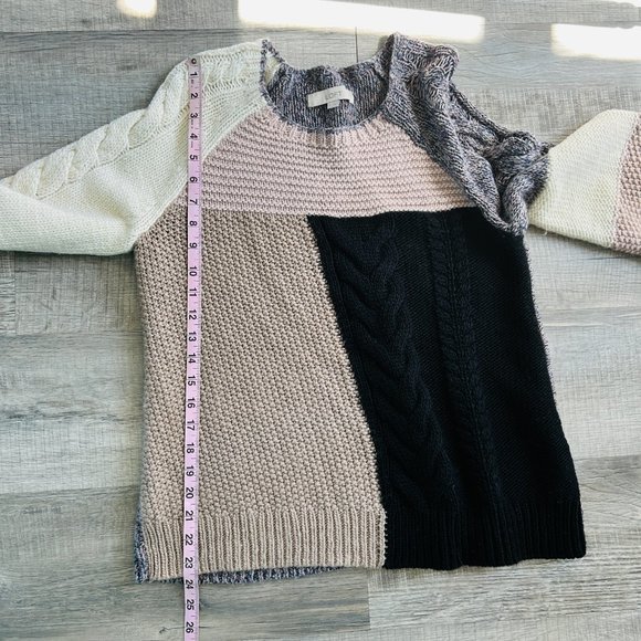 LOFT Modern Patchwork Sweater (size M) - Picture 11 of 14